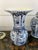 Delft Vintage Large Delft Trumpet Vase Blue and White Floral Boch Royal Sphinx Urn For Sale - Image 4 of 18
