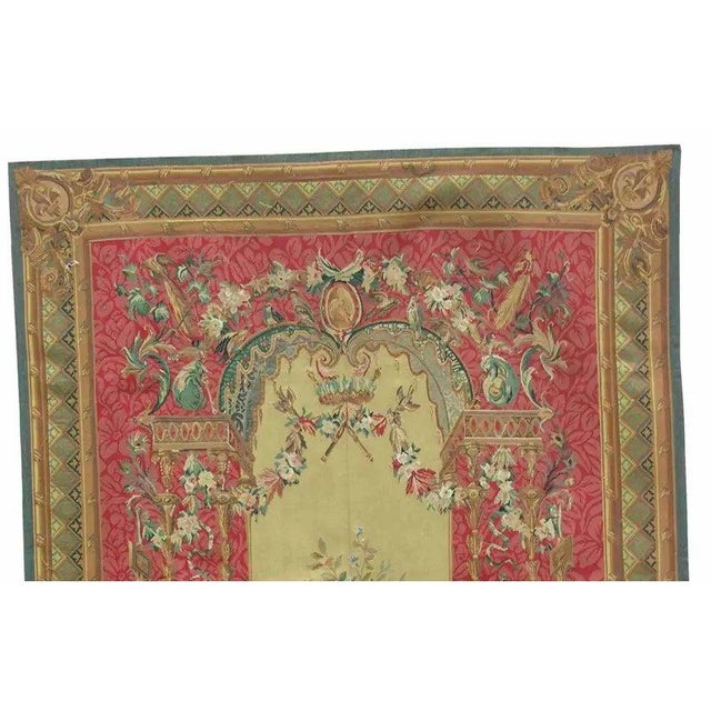 Vintage Tapestry Depicting Children Playing Music For Sale - Image 4 of 9
