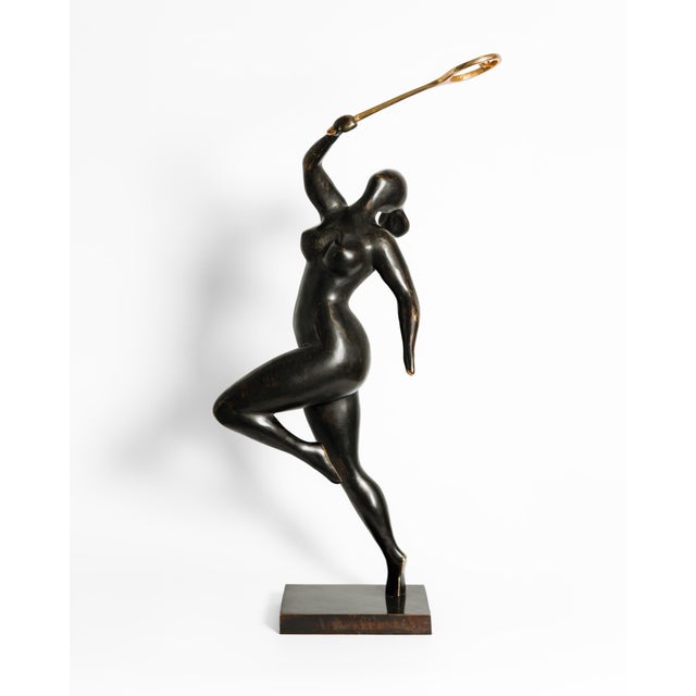 2010s "The Tennis Player" Contemporary Bronze Sculpture For Sale - Image 5 of 6