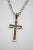 Metal Late 19th Century Victorian Gold and Silver Cross With Niello Chain For Sale - Image 7 of 7