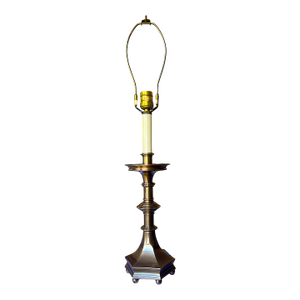 Vintage Frederick Cooper Solid Brass Candlestick Style Table Lamp – Colonial Revival Style