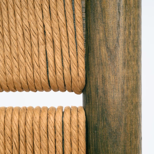 Odessa Dining Chairs and Extendible Table in Stained Birchwood and Danish Cord, 1970s, Set of 7 For Sale - Image 12 of 18