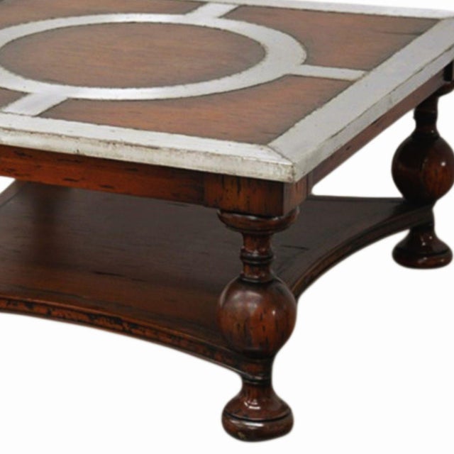 Wood 1970s Shoreditch Mahogany & Metal Industrial Coffee Table—rugged Industrial Edge Meets Old-World Craftsmanship. For Sale - Image 7 of 8