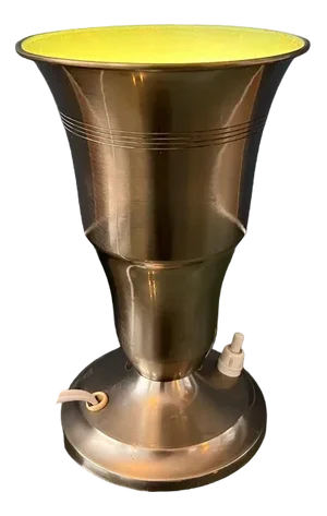 Metal Trumpet Uplighter Cup Table Lamp in Silver Colour