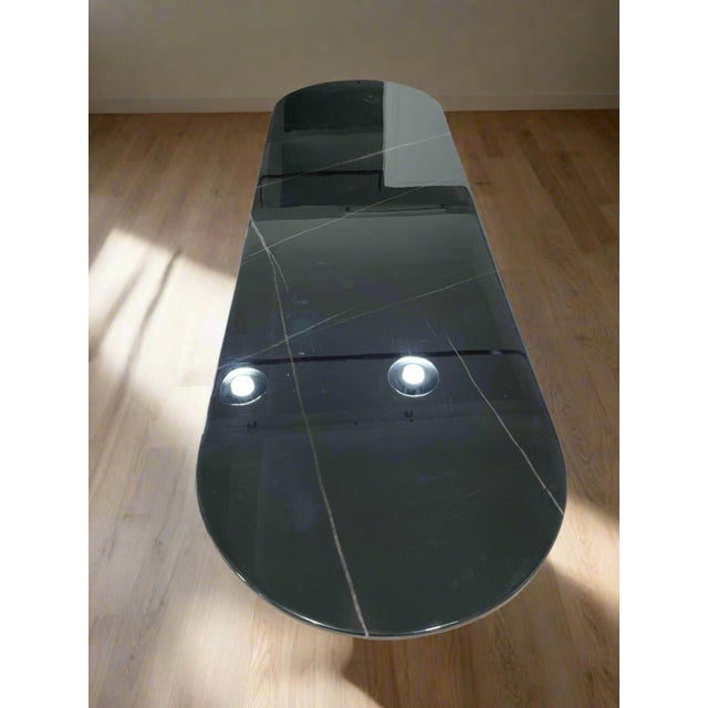 Contemporary Kyle Black Marble Top Console Table For Sale - Image 3 of 6