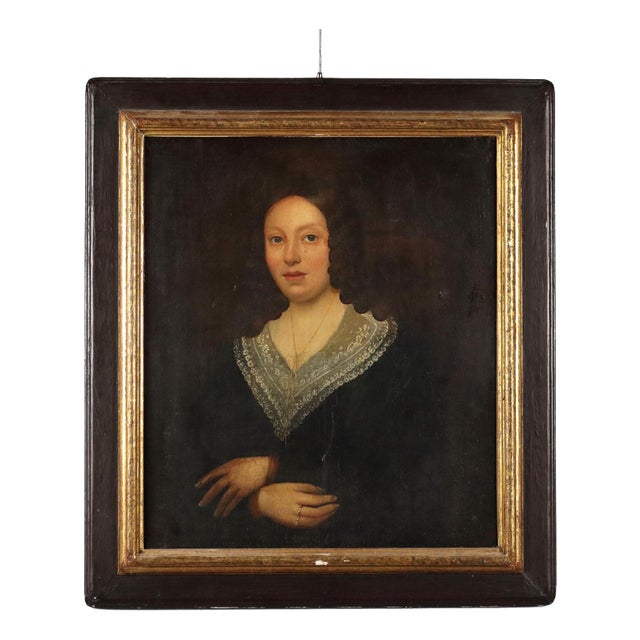 French School Artist, Portrait of a Young Woman, 1800s, Oil on Canvas For Sale