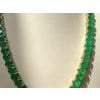 110 Ct Oval Natural Fone Oval Emerald Necklace, 14 K Gold 57.3 Gm , 18 " Long For Sale - Image 16 of 18
