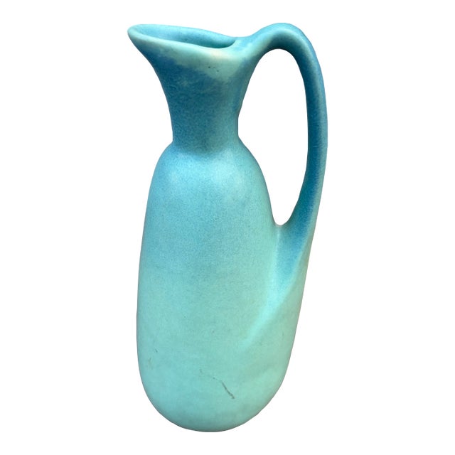 Van Briggle Pottery Matte Turquoise Ewer Pitcher, Colorado Springs For Sale