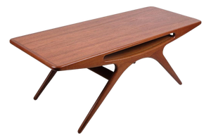 Model Smilet Coffee Table in Teak by Johannes Andersen for CFC Silkeborg, 1960s