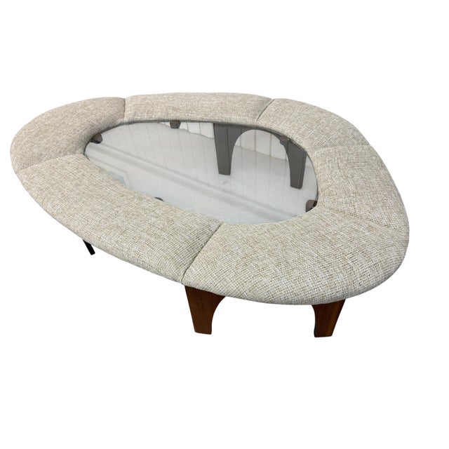 Mid-Century Modern Mid-Century Modern Henry Glass Intimate Island Glass Top Coffee Table For Sale - Image 3 of 7