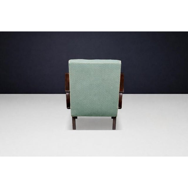 Gray Mid-Century Modern Art Deco Lounge Chair by Jindřich Halabala, 1940s For Sale - Image 8 of 10