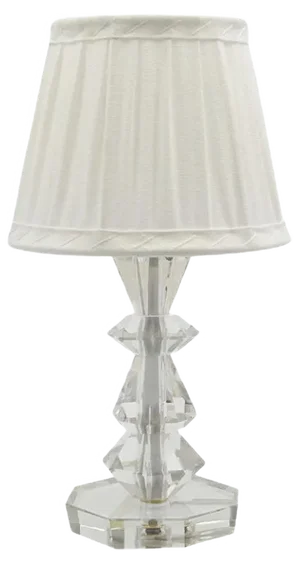 Crystal Glass Table Lamp, 1970s