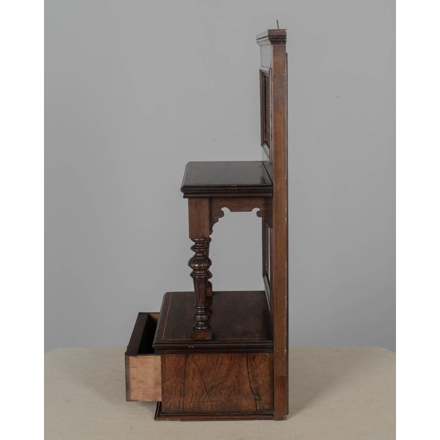 19th Century 19th Century English Edwardian Marquetry Shelf With Drawer For Sale - Image 5 of 10