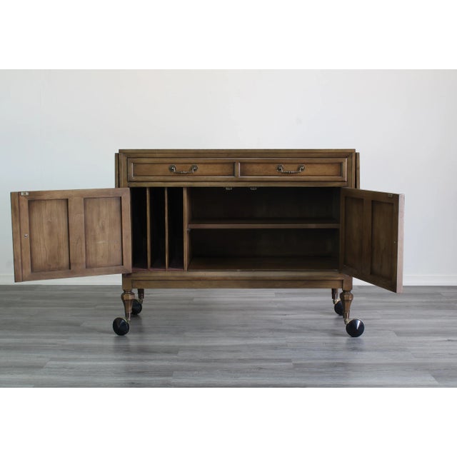 1960s Mid Century Walnut Dry Bar and Cabinet For Sale - Image 5 of 8