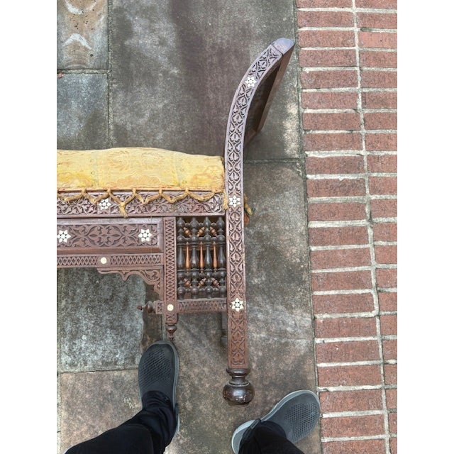 Late 19th Century Late 19th Century Moorish Style Bench For Sale - Image 5 of 9