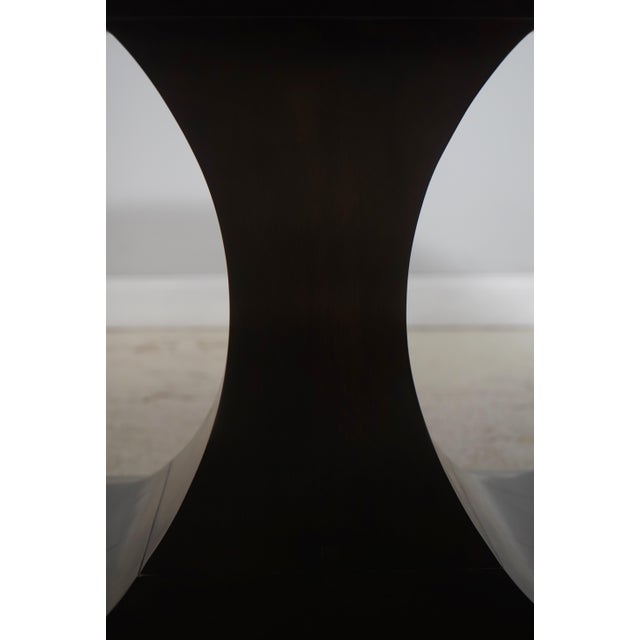 Wood Large Round Mahogany Dining Pedestal Conference Table For Sale - Image 7 of 14