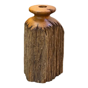 Hand Carved Vase Made From a Real Piece of Wood