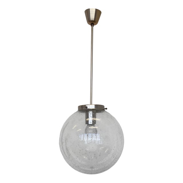 Mid-Century Art Glass Pendant Lights, Former Czechoslovakia, 1970s, Set of 2 For Sale