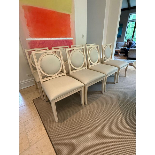 2010s Set of 8 Bernhardt Salon Dining Chairs For Sale - Image 5 of 10