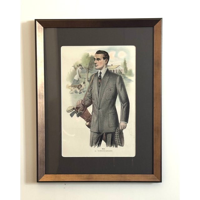Original folio fashion print from M.L. Oberndorf & Co., Chicago, Illinois, featured in the company's 1913 Spring & Summer...