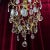 - Antique brass and crystal chandelier - Excellent condition (please see all photos) - Rewired Height (without chain): 48...