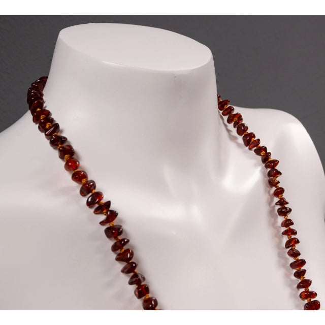 Gemstone Vintage Gemstone Amber Necklace, 1960s For Sale - Image 7 of 14
