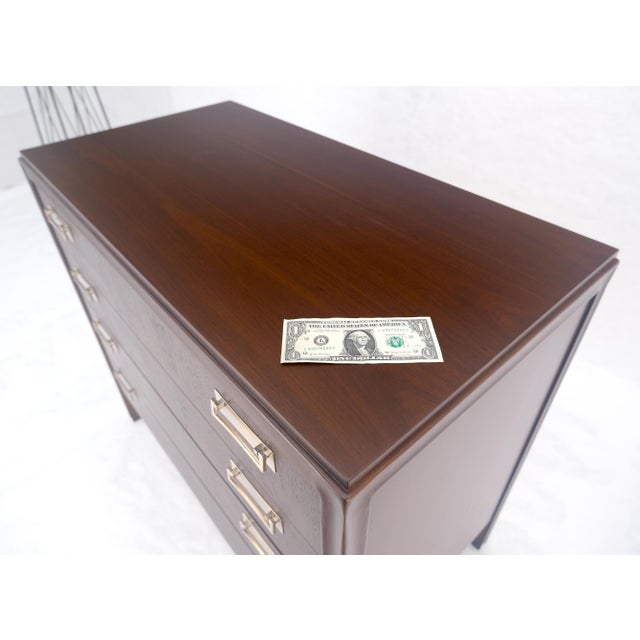 4 Drawers Mid Century Modern Walnut Dresser MINT For Sale - Image 12 of 12