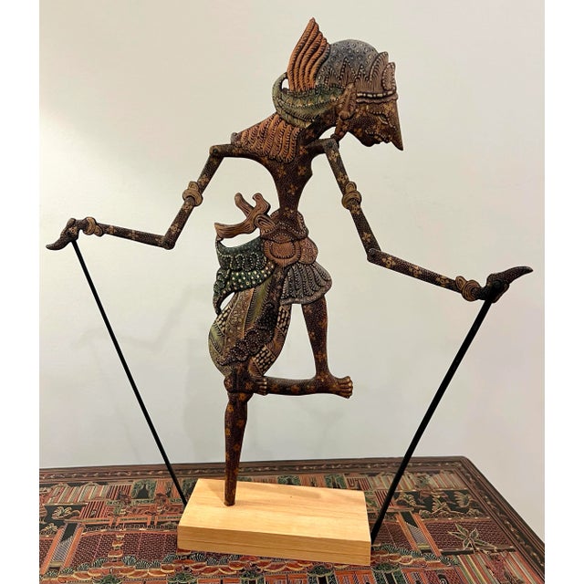 Vintage Indonesian Wayang Golek Hand Painted Puppets- Set of 3 For Sale - Image 4 of 12
