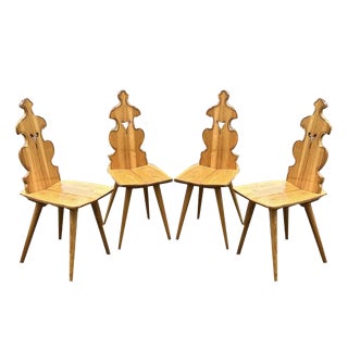 Mid-Century Ash Chairs, Set of 4 For Sale