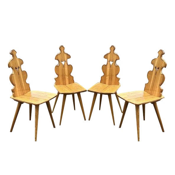 Mid-Century Ash Chairs, Set of 4 For Sale