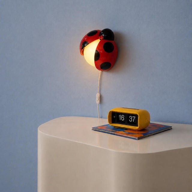 Lucinelle Ladybug Wall Lamp by Jean-Pierre Vitrac for Co&Co, France, 1970s For Sale - Image 3 of 12