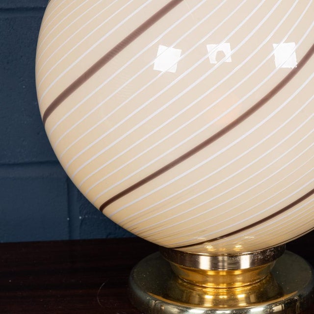 Vintage 20th Century Italian Hand Blown Glass Table Lamp, Murano, 1980 For Sale - Image 12 of 18