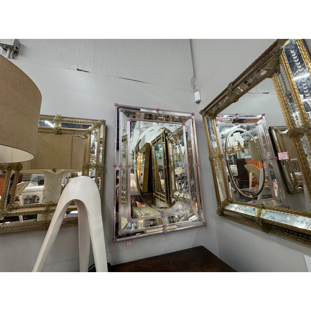 Etched and Beveled Venetian Mirror For Sale - Image 12 of 13