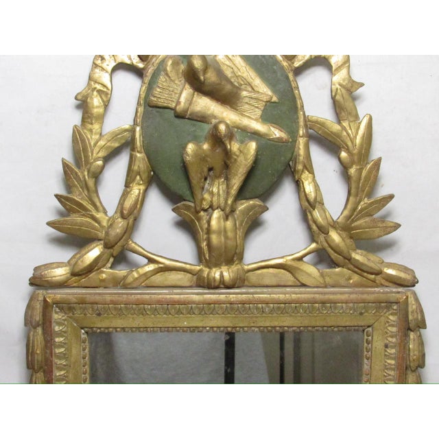 18th Century French Giltwood Marriage Mirror For Sale - Image 16 of 17