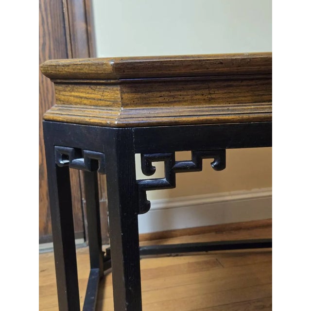 Stunning mid-century octagonal side table attributed to renowned designer Michael Taylor for Baker Furniture's highly...