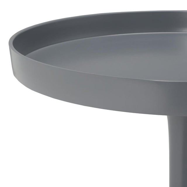 Spritely Home Corvus Round Side Table in Dark Grey For Sale - Image 4 of 7