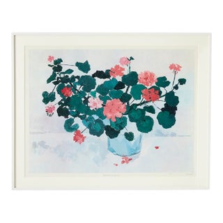 1960s Andrew Shunney, Geranium, Framed For Sale