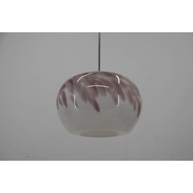 Art Glass Pendant Lamp, Czechoslovakia, 1970s For Sale - Image 3 of 11