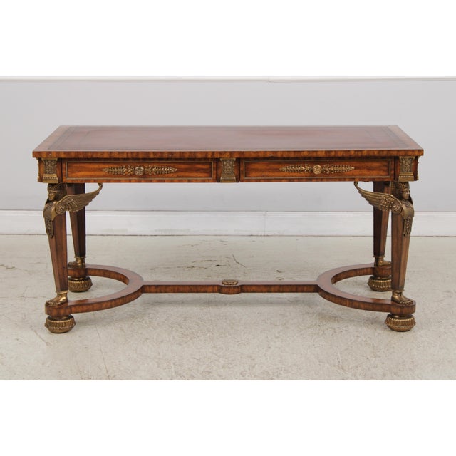 Age: Approx:: 20 Years Old Details: Brass Winged Mounts & Ormolu Faux Drawer Side & 2 Drawers On Other Quality...