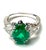 Modern Gia Certified Colombian Pear Emerald Diamond 3.35 Carat 18 Karat Gold Ring, Size 6.25 For Sale - Image 3 of 9