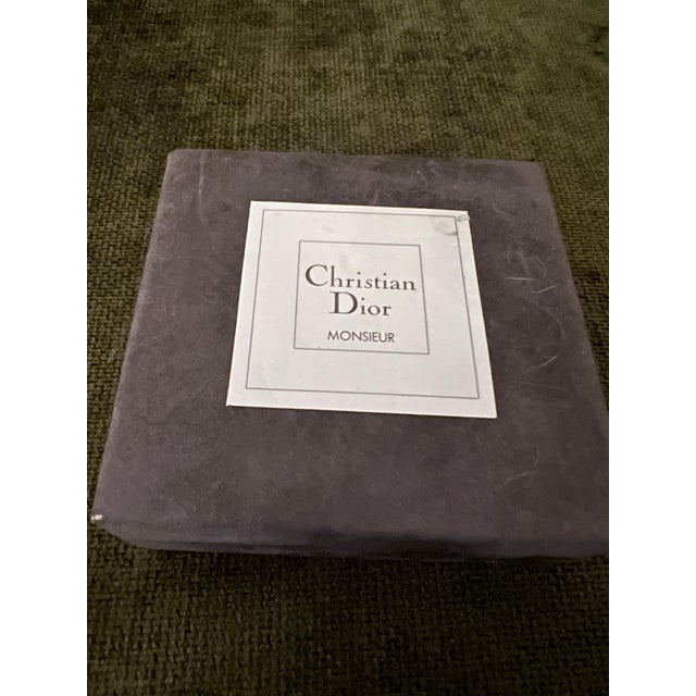 Vintage Christian Dior Gold Plate & Onyx Cufflinks Circa 1990 In Original Case For Sale - Image 13 of 18