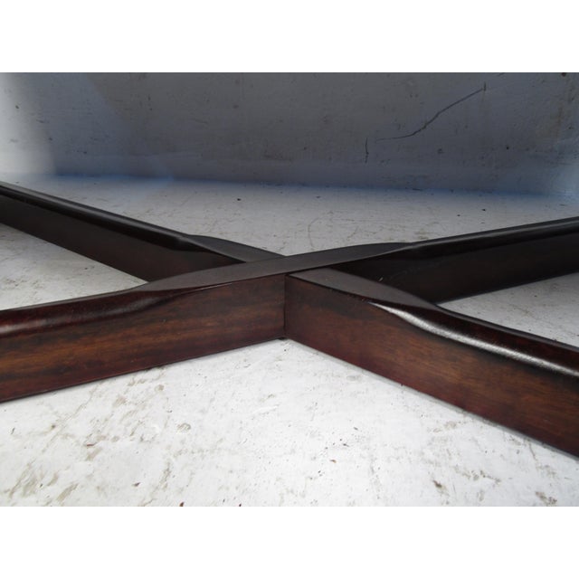 Mid-Century Modern Mid-Century Modern Rosewood "X" Base Coffee Table For Sale - Image 3 of 12