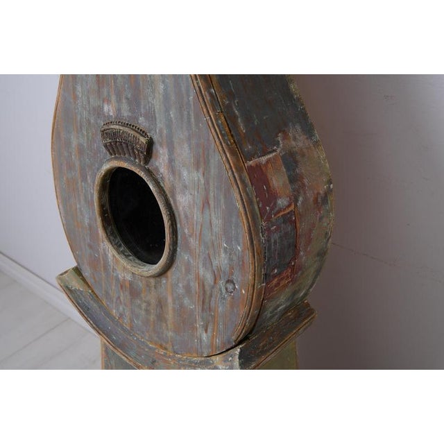 Gray Antique Long Case Clock in Rococo Style, 1800s For Sale - Image 8 of 10