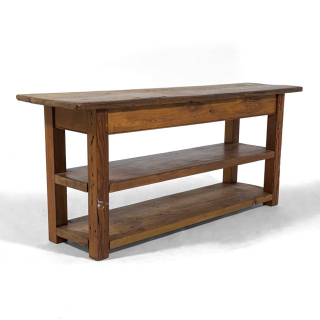 Antique French Pine Draper Farm Table For Sale - Image 9 of 15