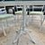Nice iron indoor or outdoor dining set by Lee L. Woodard and Sons of Owosso Michigan. The chairs are labeled. I could not...