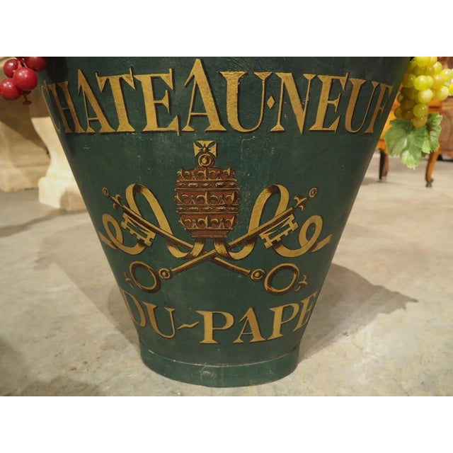 Antique Green Painted French Wine Hotte From the Haute-Garonne For Sale In Dallas - Image 6 of 8