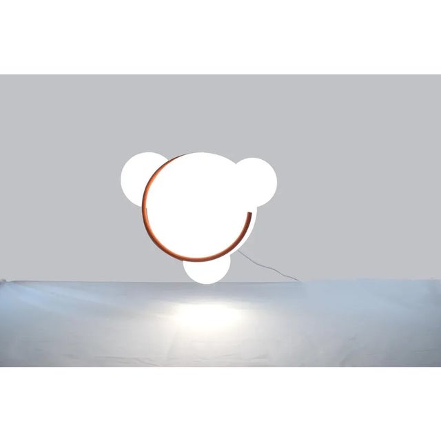 Space Age Orange & White 4-Light Ceiling Lamp in the Style of Gino Sarfatti, 1970s For Sale - Image 13 of 15