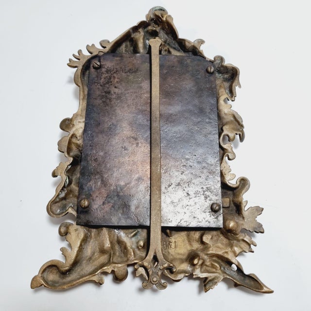 Antique Baroque Brass Table Mirror, 1890s For Sale - Image 10 of 16