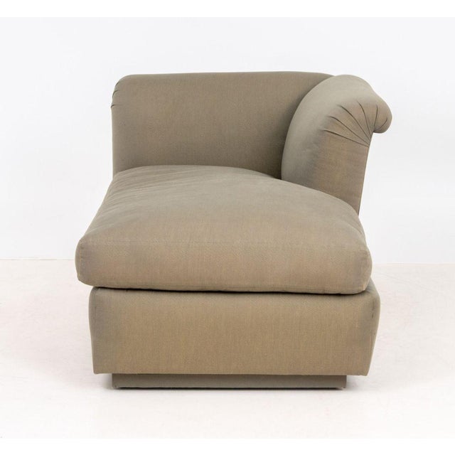 R. Jones and Associates Golden Sheen Upholstered Chaise Longue For Sale In New York - Image 6 of 8