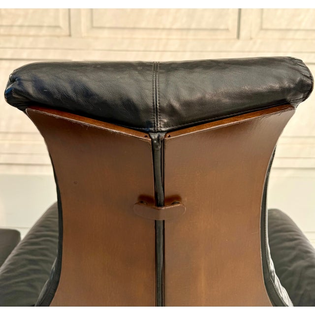 1970's Westnofa Norwegian Modern Reclining Lounge Chair and Ottoman For Sale - Image 12 of 18